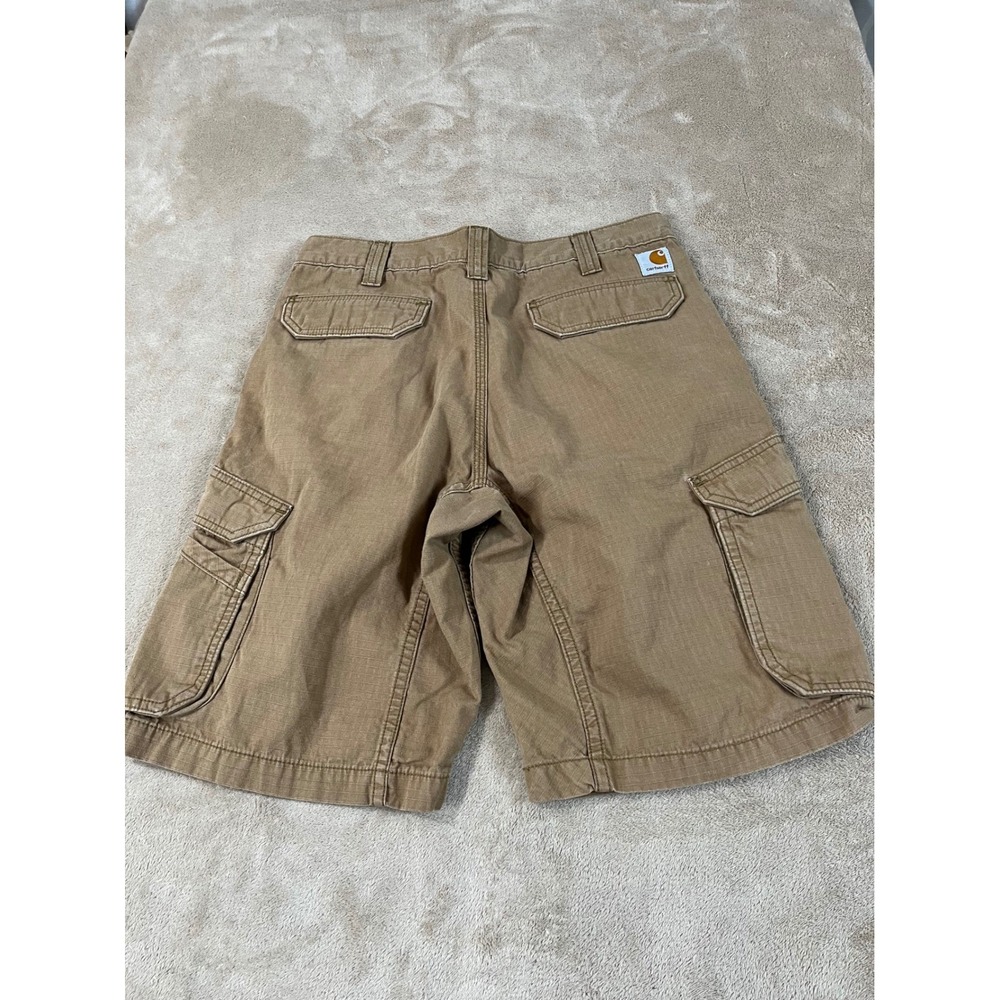 Carhartt Cargo Shorts Men's 32 Khaki Cotton Stretch  Relaxed Fit Work-wear EUC - Picture 3 of 8